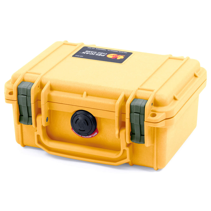 Pelican 1120 Case, Yellow with OD Green Latches ColorCase 