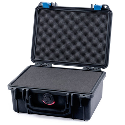 Pelican 1150 Case, Black with Blue Latches Pick & Pluck Foam with Convolute Lid Foam ColorCase