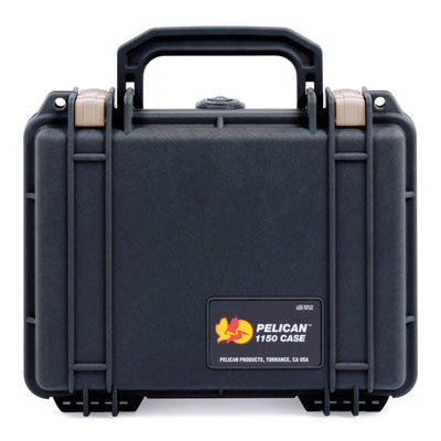 Pelican 1150 Case, Black with Desert Tan Latches ColorCase