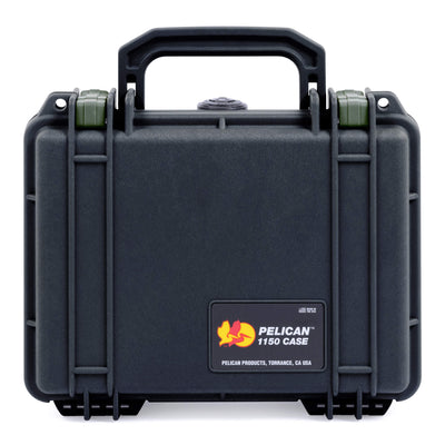 Pelican 1150 Case, Black with OD Green Latches ColorCase