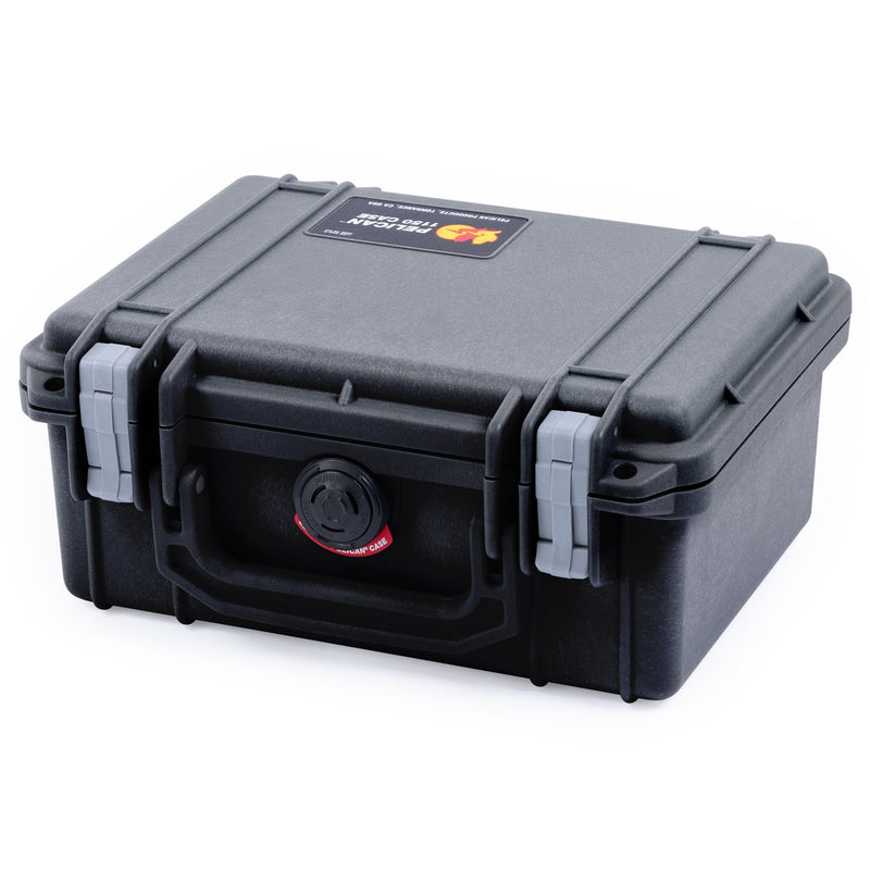 Pelican 1150 Case, Black with Silver Latches ColorCase 