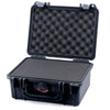 Pelican 1150 Case, Black with Silver Latches Pick & Pluck Foam with Convolute Lid Foam ColorCase