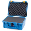 Pelican 1150 Case, Blue with Yellow Latches Pick & Pluck Foam with Convolute Lid Foam ColorCase 011500-0001-120-240