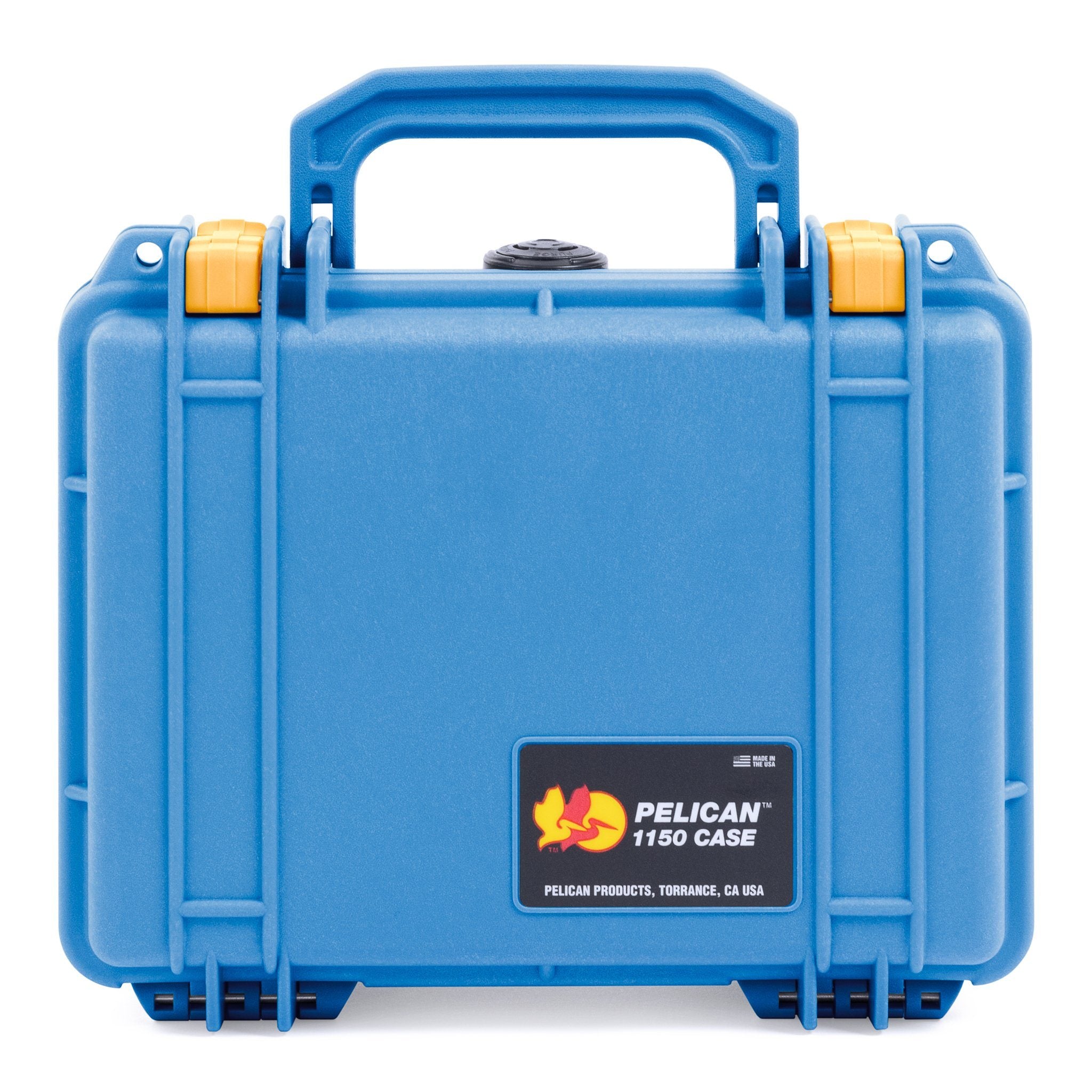 Pelican 1150 Case: Blue with Yellow Latches - ColorCase