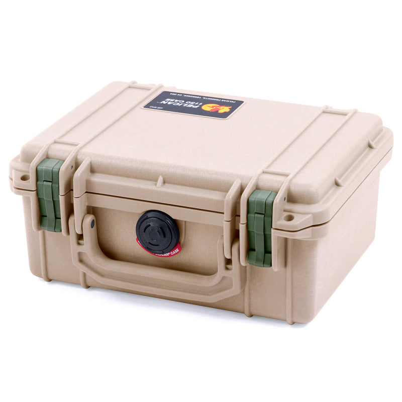 Pelican 1150 Case, Desert Tan with OD Green Latches ColorCase 