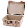 Pelican 1150 Case, Desert Tan with Orange Latches None (Case Only) ColorCase 011500-0000-310-150