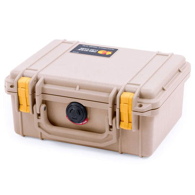 Pelican 1150 Case, Desert Tan with Yellow Latches ColorCase