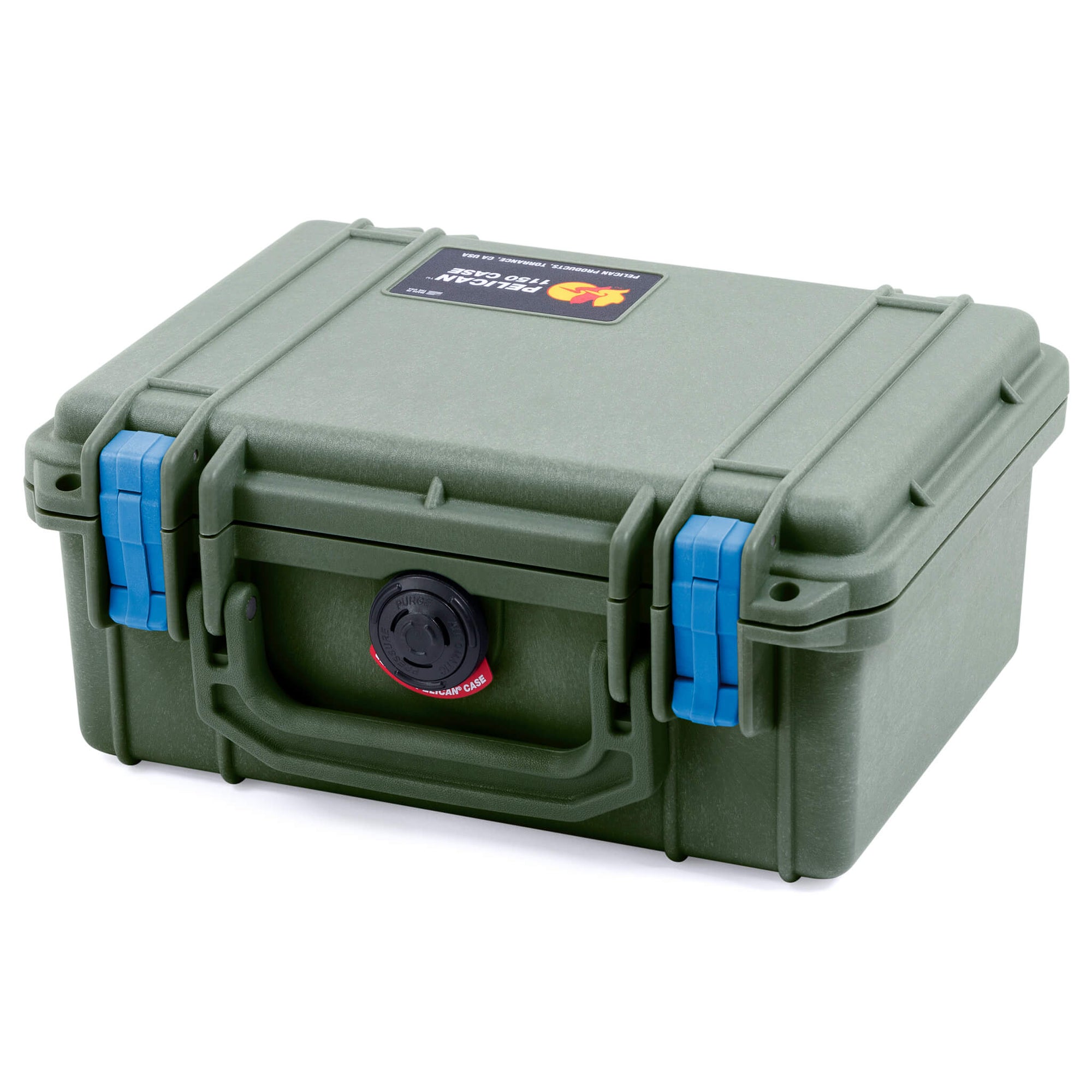 Pelican 1150 Case, OD Green with Blue Latches ColorCase