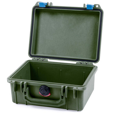 Pelican 1150 Case, OD Green with Blue Latches None (Case Only) ColorCase 011500-0000-130-120