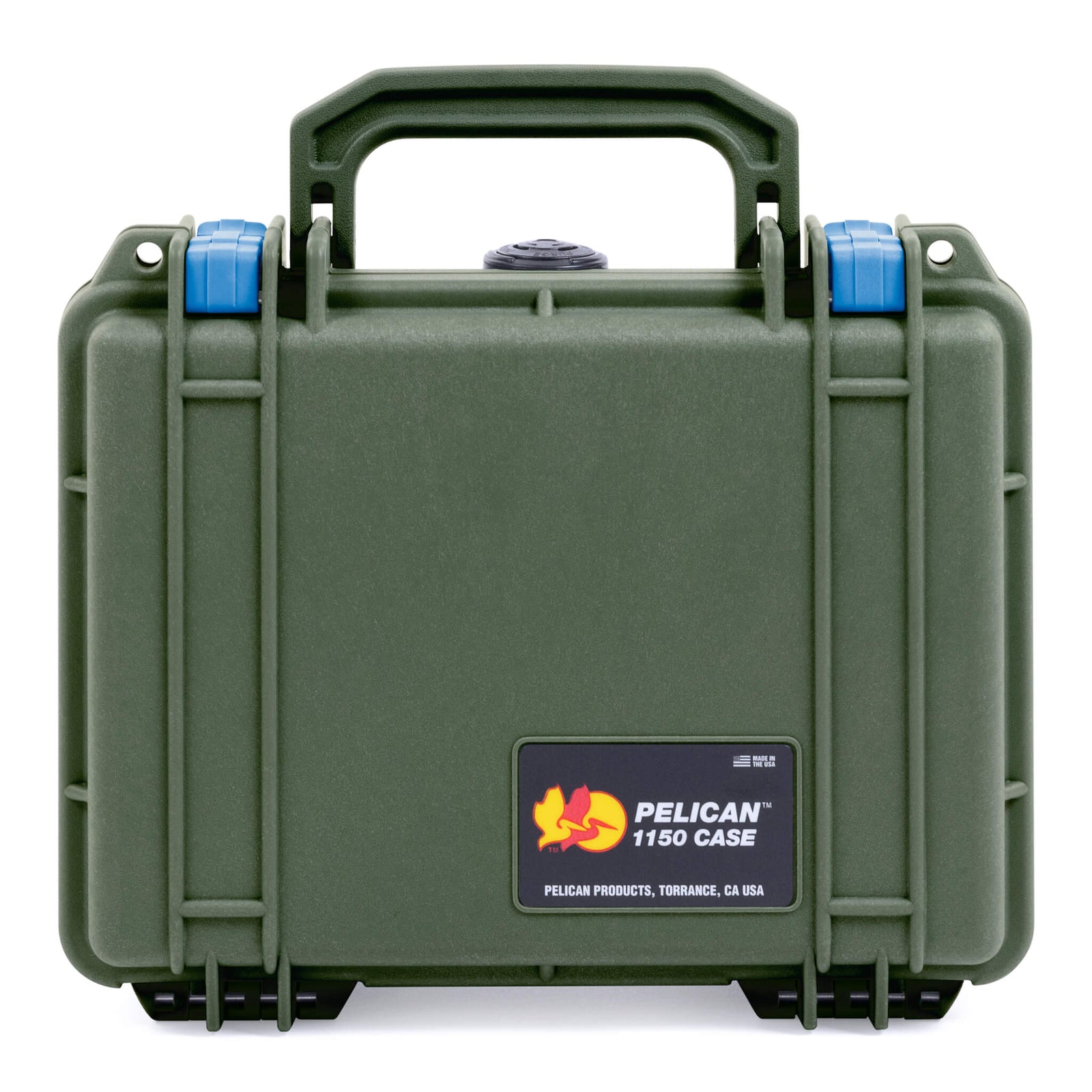 Pelican 1150 Case, OD Green with Blue Latches ColorCase 