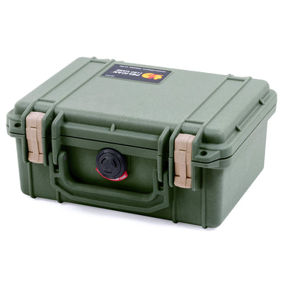 Pelican 1150 Case, OD Green with Desert Tan Latches ColorCase