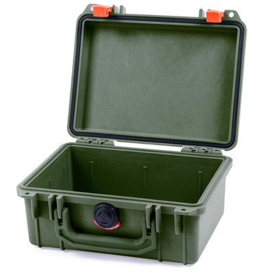 Pelican 1150 Case, OD Green with Orange Latches None (Case Only) ColorCase 011500-0000-130-150