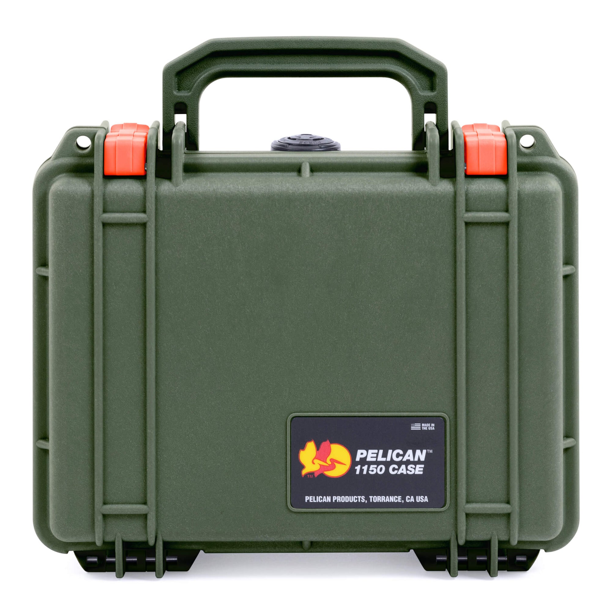 Pelican 1150 Case, OD Green with Orange Latches ColorCase 