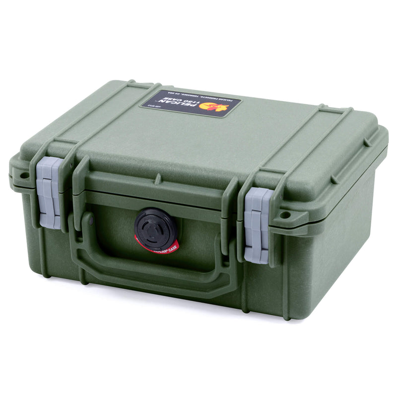 Pelican 1150 Case, OD Green with Silver Latches ColorCase 