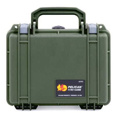 Pelican 1150 Case, OD Green with Silver Latches ColorCase