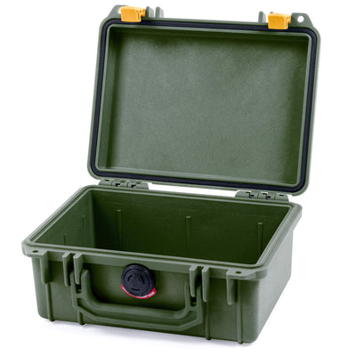 Pelican 1150 Case, OD Green with Yellow Latches None (Case Only) ColorCase 011500-0000-130-240