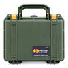 Pelican 1150 Case, OD Green with Yellow Latches ColorCase