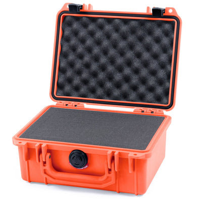 Pelican 1150 Case, Orange with Black Latches Pick & Pluck Foam with Convolute Lid Foam ColorCase 011500-0001-150-110