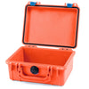 Pelican 1150 Case, Orange with Blue Latches None (Case Only) ColorCase 011500-0000-150-120