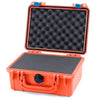 Pelican 1150 Case, Orange with Blue Latches Pick & Pluck Foam with Convolute Lid Foam ColorCase 011500-0001-150-120