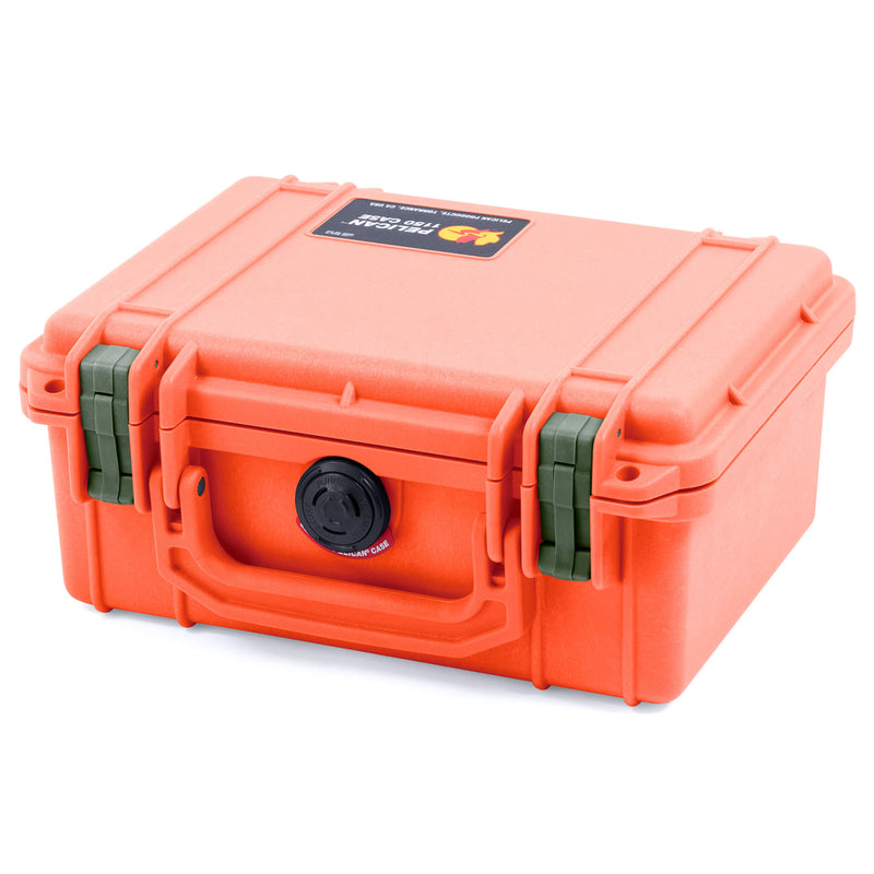 Pelican 1150 Case, Orange with OD Green Latches ColorCase 