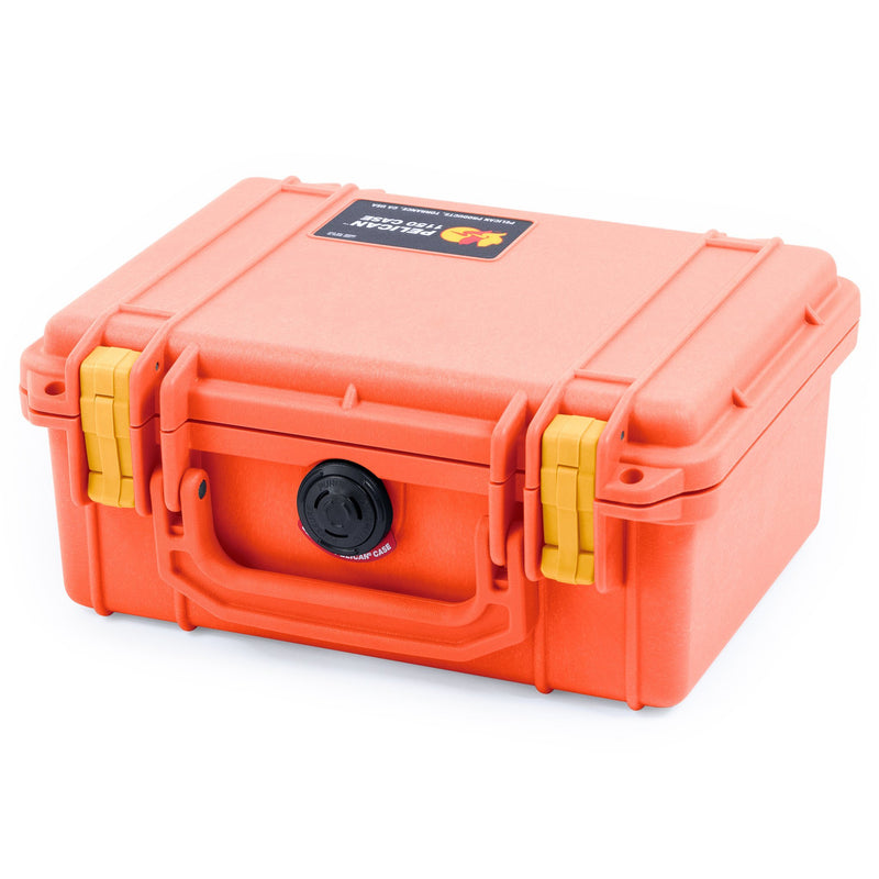 Pelican 1150 Case, Orange with Yellow Latches ColorCase 