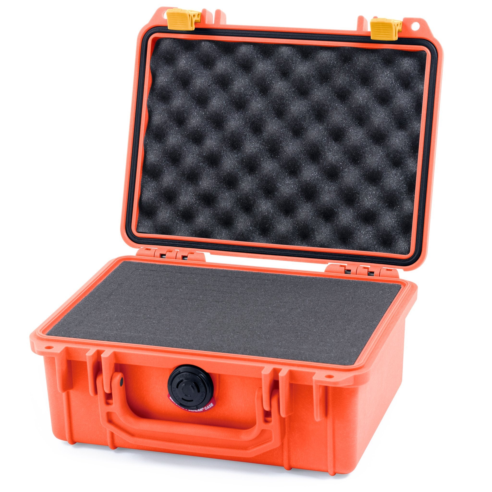 Pelican 1150 Case, Orange with Yellow Latches - ColorCase
