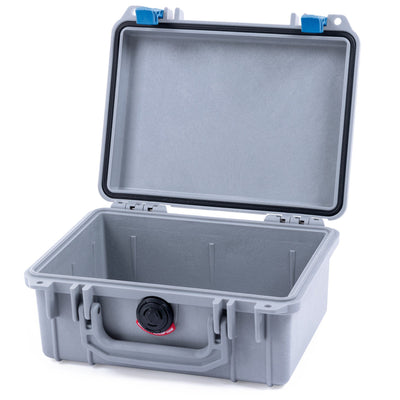 Pelican 1150 Case, Silver with Blue Latches None (Case Only) ColorCase 011500-0000-180-120