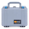 Pelican 1150 Case, Silver with Blue Latches ColorCase