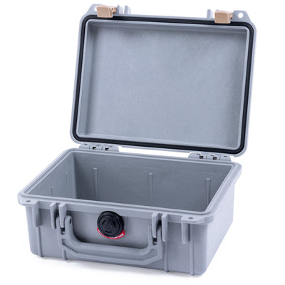 Pelican 1150 Case, Silver with Desert Tan Latches None (Case Only) ColorCase 011500-0000-180-310