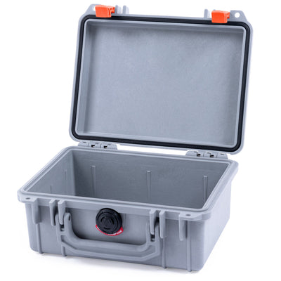 Pelican 1150 Case, Silver with Orange Latches None (Case Only) ColorCase 011500-0000-180-150