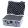 Pelican 1150 Case, Silver Pick & Pluck Foam with Convolute Lid Foam ColorCase 011500-0001-180-180