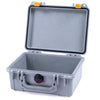 Pelican 1150 Case, Silver with Yellow Latches None (Case Only) ColorCase 011500-0000-180-240