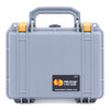 Pelican 1150 Case, Silver with Yellow Latches ColorCase
