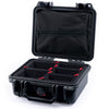 Pelican 1200 Case, Black TrekPak Divider System with Zipper Pouch ColorCase 012000-0120-110-110