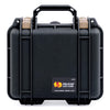 Pelican 1200 Case, Black with Desert Tan Latches ColorCase