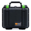 Pelican 1200 Case, Black with Lime Green Latches ColorCase