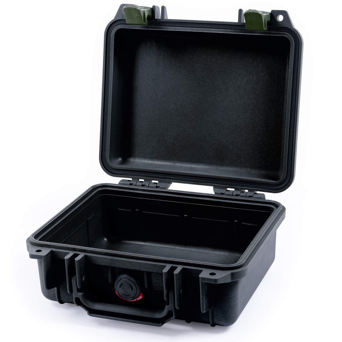 Pelican 1200 Case, Black with OD Green Latches 