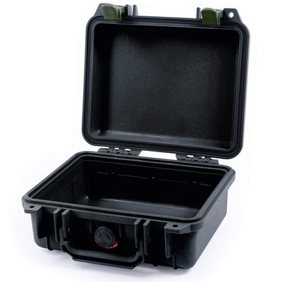 Pelican 1200 Case, Black with OD Green Latches None (Case Only) ColorCase 012000-0000-110-130
