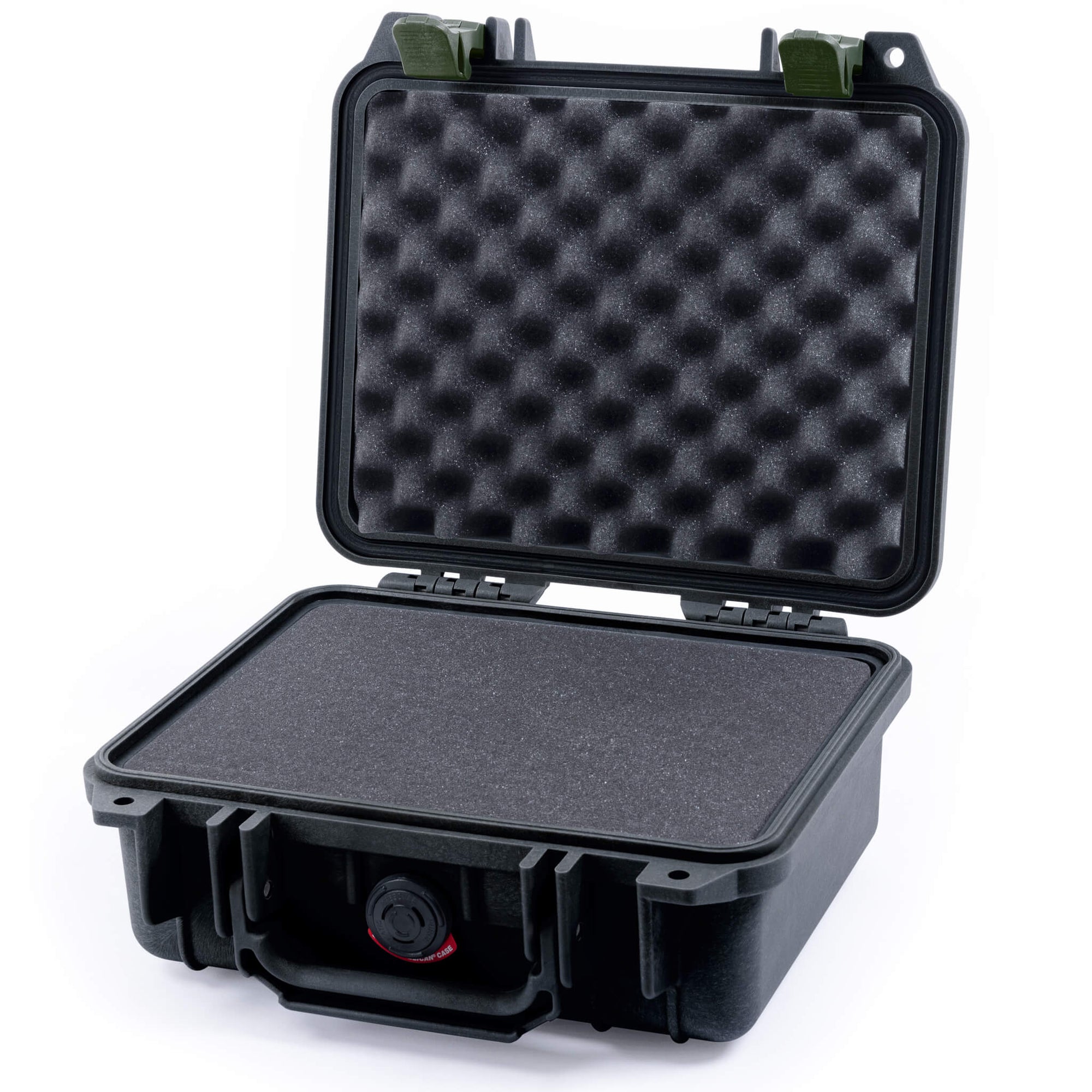 Pelican 1200 Case, Black with OD Green Latches