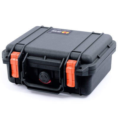 Pelican 1200 Case, Black with Orange Latches ColorCase