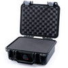 Pelican 1200 Case, Black with Silver Latches Pick & Pluck Foam with Convolute Lid Foam ColorCase 012000-0001-110-180