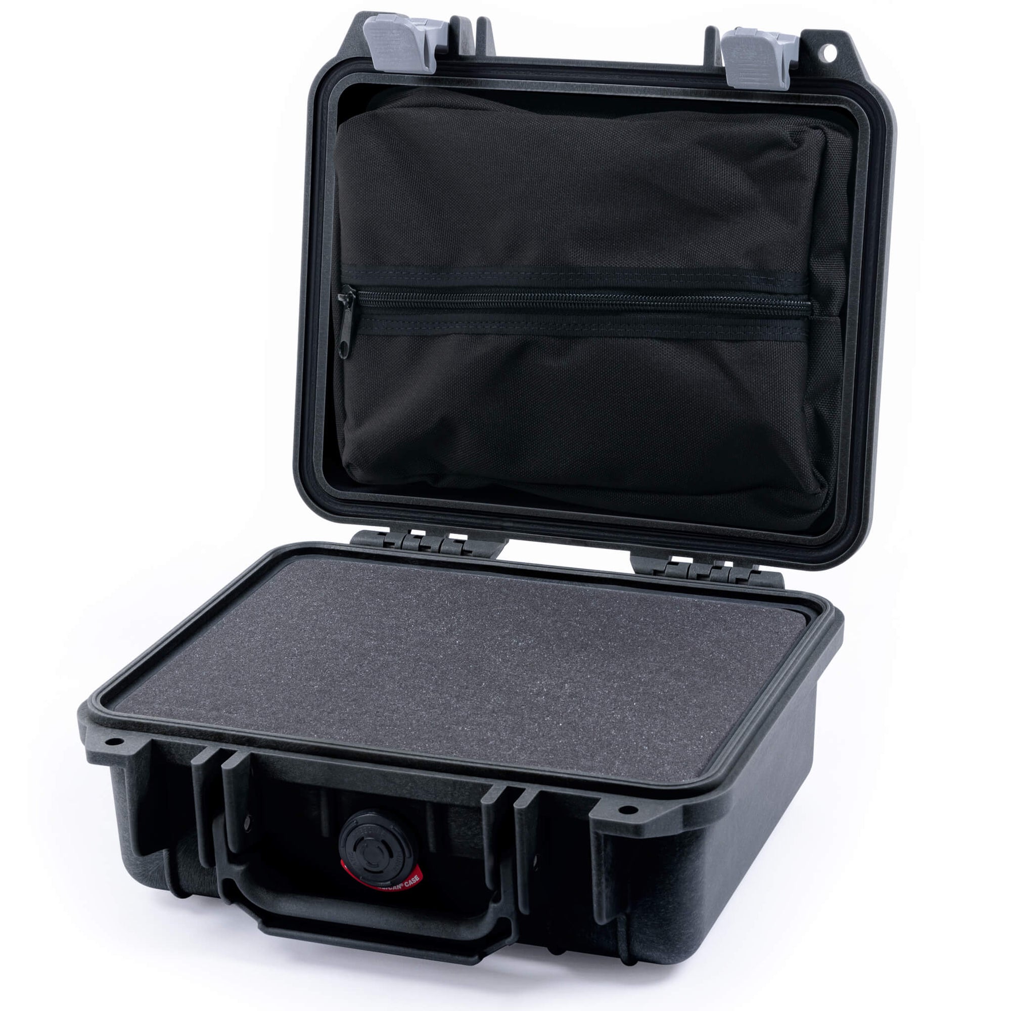 Pelican 1200 Case Black With Silver Latches pelican-1200-case-black-with-silver-latches