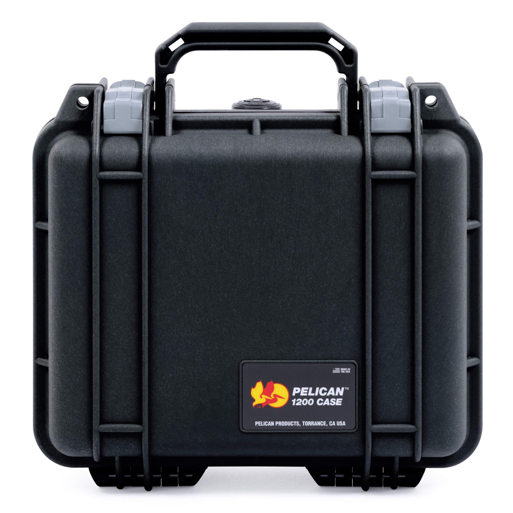 Pelican 1200 Case, Black with Silver Latches ColorCase 