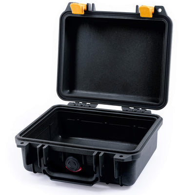 Pelican 1200 Case, Black with Yellow Latches None (Case Only) ColorCase 012000-0000-110-240