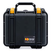 Pelican 1200 Case, Black with Yellow Latches ColorCase