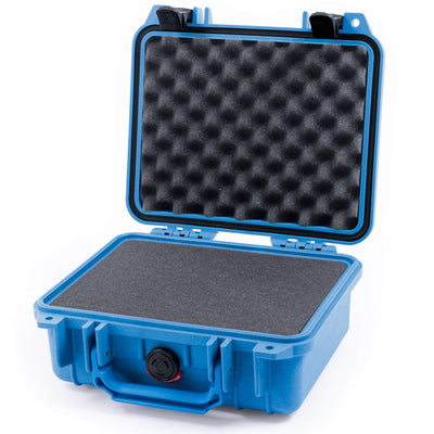 Pelican 1200 Case, Blue with Black Latches Pick & Pluck Foam with Convolute Lid Foam ColorCase 012000-0001-120-110