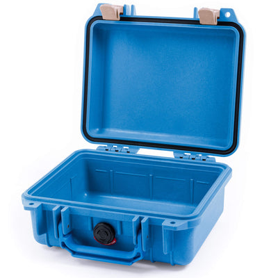 Pelican 1200 Case, Blue with Desert Tan Latches None (Case Only) ColorCase 012000-0000-120-310