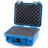 Pelican 1200 Case, Blue with Desert Tan Latches Pick & Pluck Foam with Convolute Lid Foam ColorCase 012000-0001-120-310