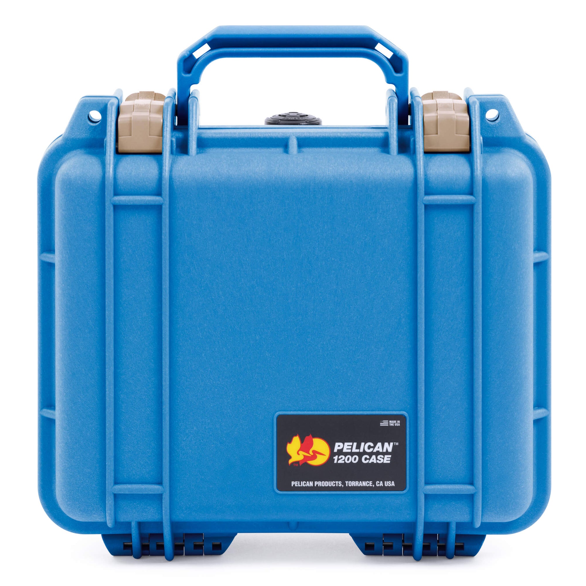 Pelican 1200 Case, Blue with Desert Tan Latches ColorCase 